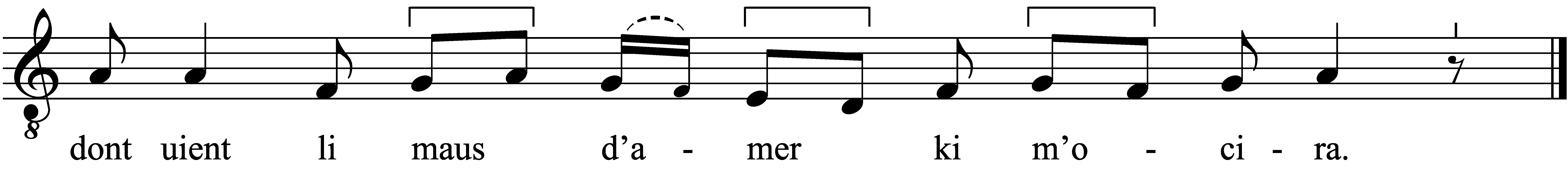 Refrain musical notation